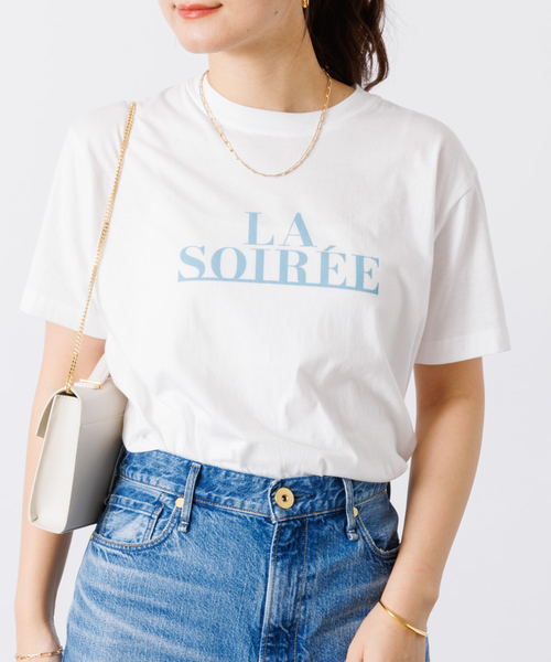 tシャツ フロントバックロゴ半袖Tシャツ レディース