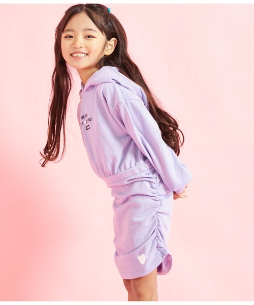 ANAP kids（アナップキッズ） ワンピース ねこ耳フード付きミニ裏毛