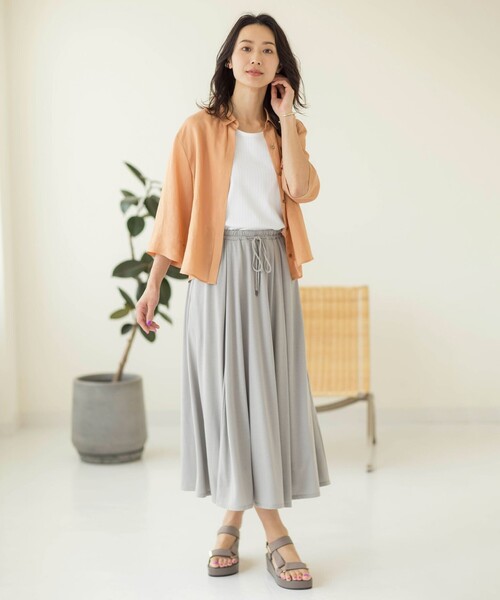 タンクトップ ノースリーブ ワイドリブジャージー ノースリーブ カットソー レディース タンクトップ ノースリーブ ワイドリブジャージー カットソー