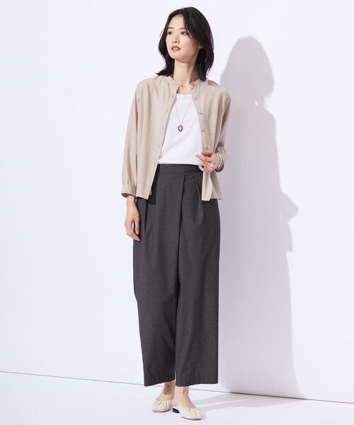 タンクトップ ノースリーブ ワイドリブジャージー ノースリーブ カットソー レディース タンクトップ ノースリーブ ワイドリブジャージー カットソー