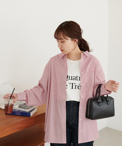 ブラウス シャツ 「新色追加！」「WEB限定」レギュラーカラービックシャツ レディース Discoat｜《新色追加!》【WEB限定】レギュラーカラービック