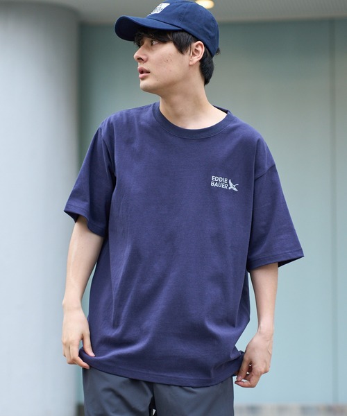 Eddie Bauer（エディーバウアー） tシャツ ロゴ刺繍 半袖Tシャツ