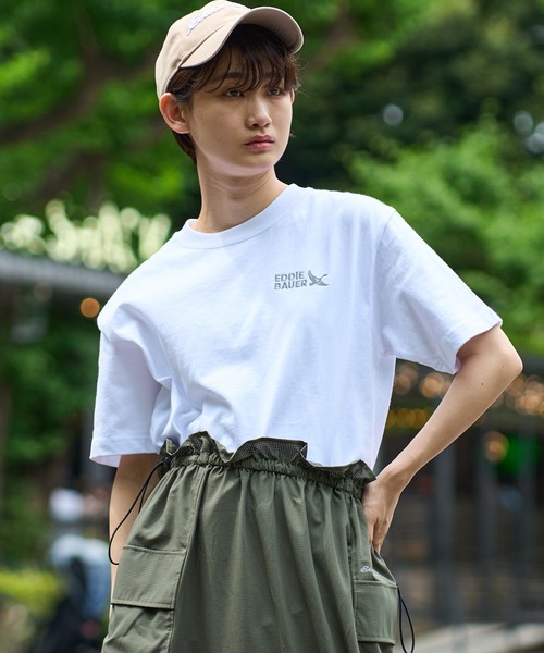 Eddie Bauer（エディーバウアー） tシャツ ロゴ刺繍 半袖Tシャツ