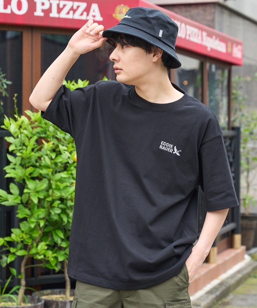 Eddie Bauer（エディーバウアー） tシャツ ロゴ刺繍 半袖Tシャツ
