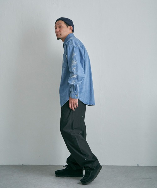 NO NEED パンツ ナイロンドロスト イージーパンツ メンズ