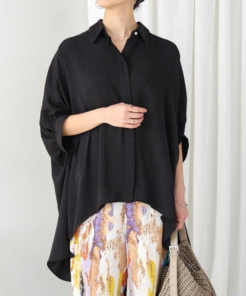 ブージュルード Bou Jeloud 麻ライクシャツTUN （KHK） ブージュルード Bou Jeloud 麻ライクシャツTUN （YELLOW