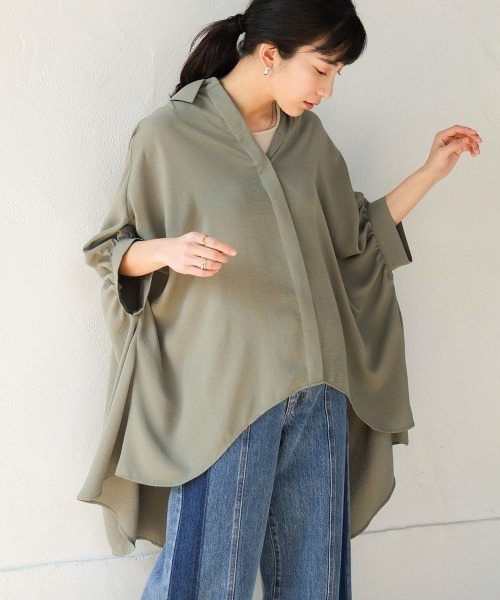 ブージュルード Bou Jeloud 麻ライクシャツTUN （KHK） ブージュルード Bou Jeloud 麻ライクシャツTUN （YELLOW