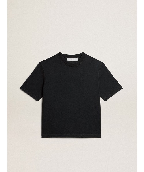 tシャツ Tシャツ（ウォッシュドブラック） バックに逆さまのロゴ - Asian fit メンズ レディースの画像