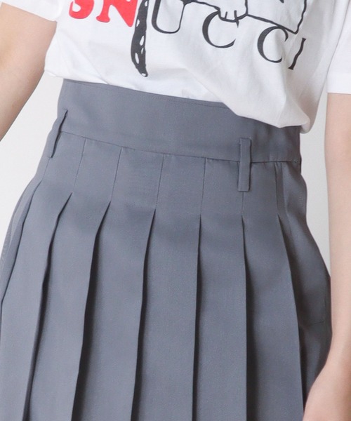 DRESSLAVE スカート sheer organdy school pleated skirt(シアー