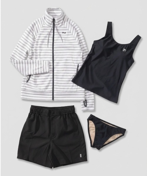 FILA（フィラ） 水着 ラッシュガード付き・タンキニデザイン4点セット