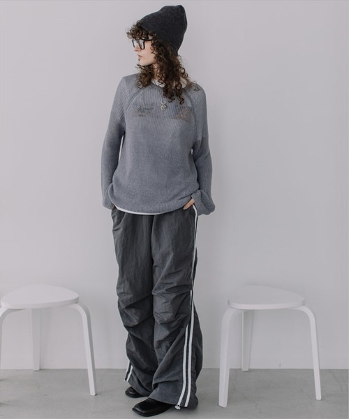 ニット セーター raglan lowgauge knit レディース