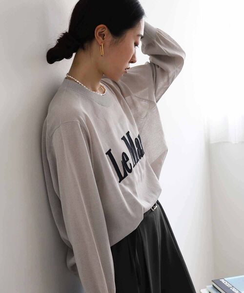 le.coeur blanc（ルクールブラン） ニット セーター シアー刺繍