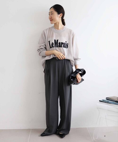 le.coeur blanc（ルクールブラン） ニット セーター シアー刺繍