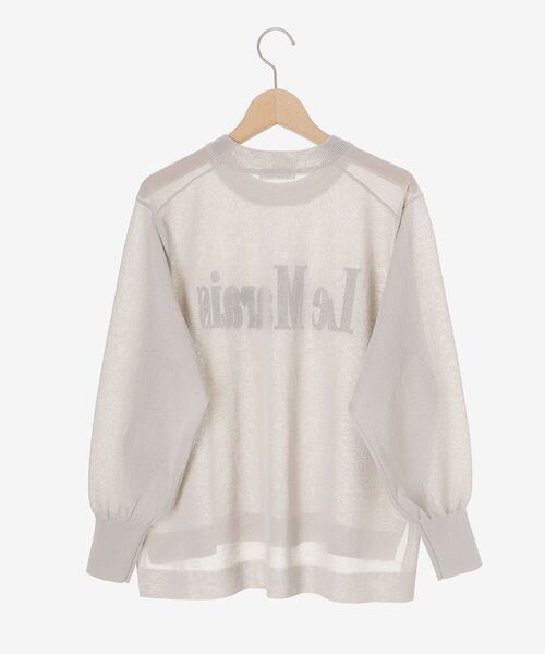 le.coeur blanc（ルクールブラン） ニット セーター シアー刺繍