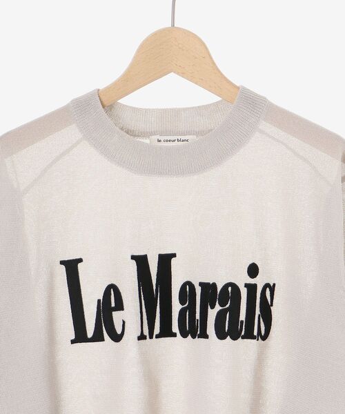 le.coeur blanc（ルクールブラン） ニット セーター シアー刺繍