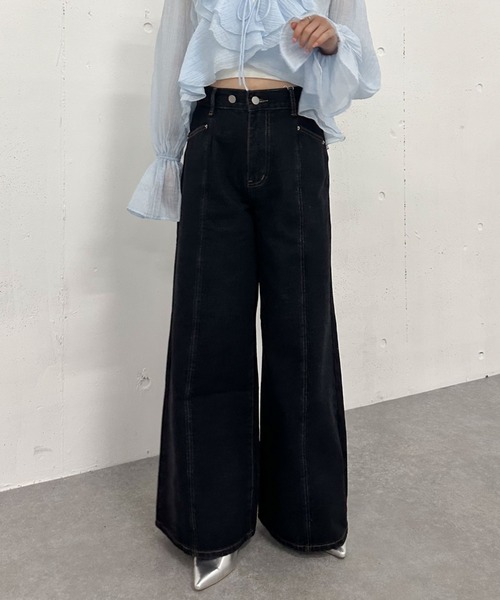 archives（アルシーヴ） ジーンズ デニム デニムパンツ リボン刺繍