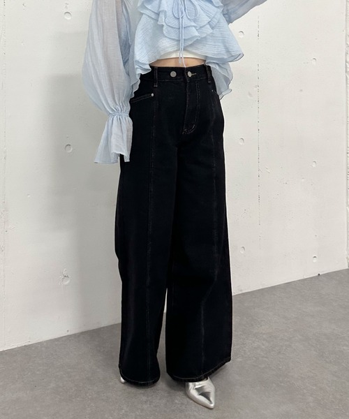 archives（アルシーヴ） ジーンズ デニム デニムパンツ リボン刺繍