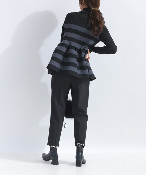 PICCIN PERLA ニット セーター ハイネックペプラムニット レディース