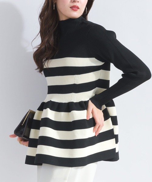 PICCIN PERLA ニット セーター ハイネックペプラムニット