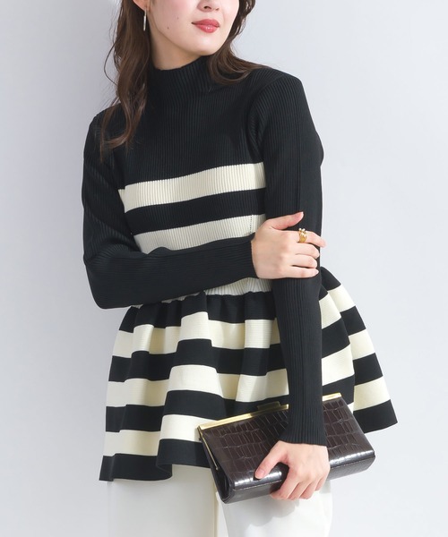 新品定価13200円 PING ペプラム ハイネック ニット 白 大きめ LL 新品