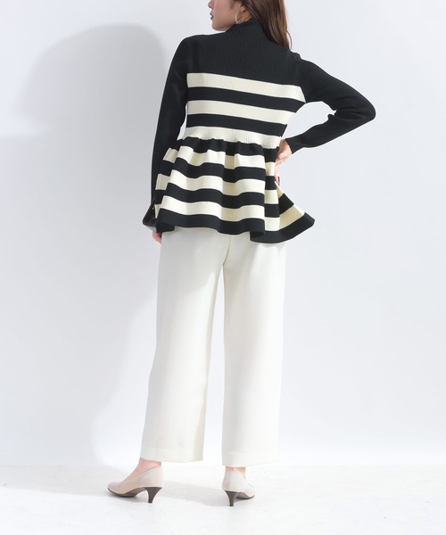 PICCIN PERLA ニット セーター ハイネックペプラムニット レディース