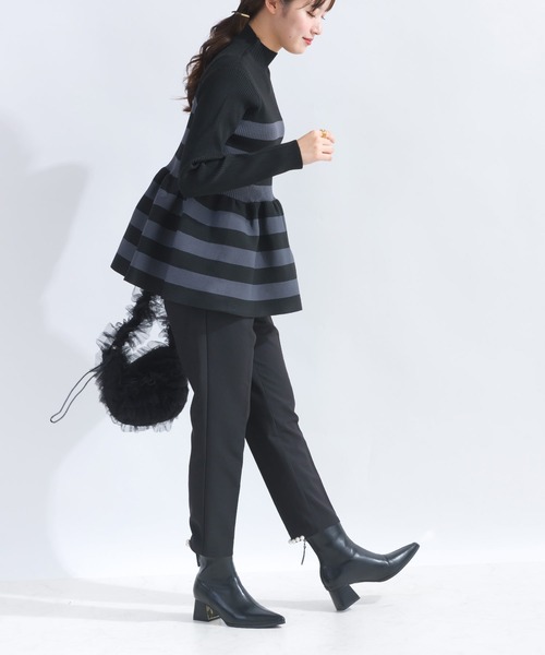 PICCIN PERLA ニット セーター ハイネックペプラムニット レディース