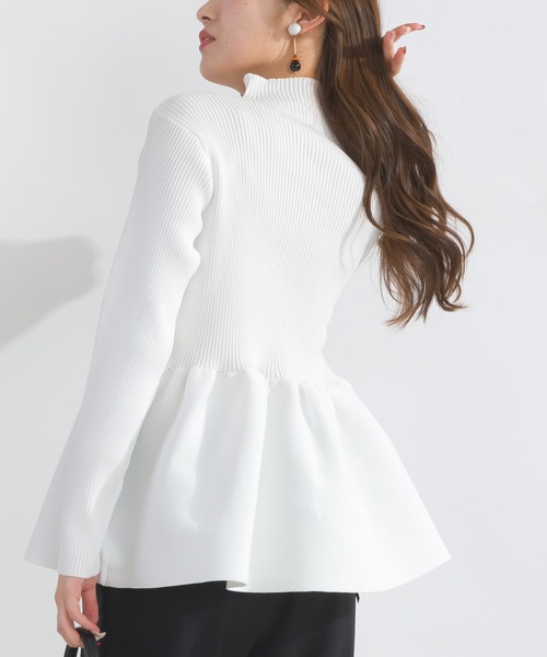 PICCIN PERLA ニット セーター ハイネックペプラムニット レディース