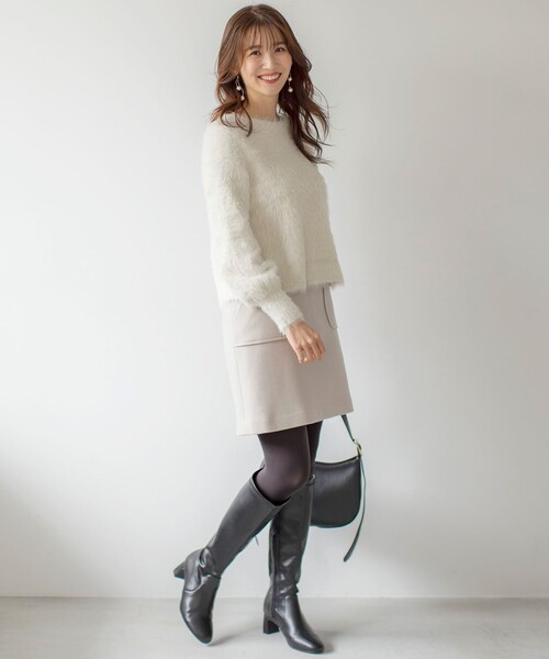 ANY SIS（エニィスィス） スカート 「セットアップ可」メルトンライク