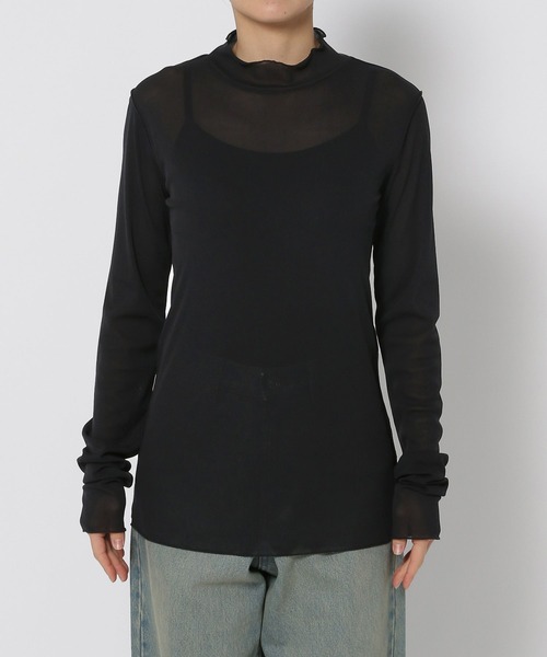 のり51265456ページ LOWRYS FARM tシャツ シアーハイネックLS 234643 レディース