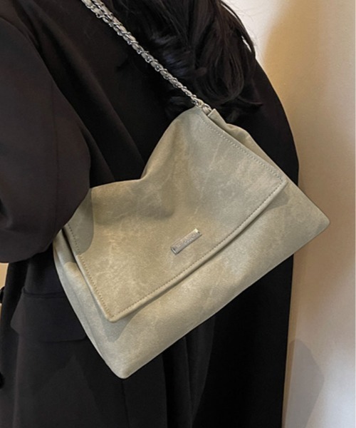 ショルダーバッグ バッグ フェイクレザー チェーン レディース