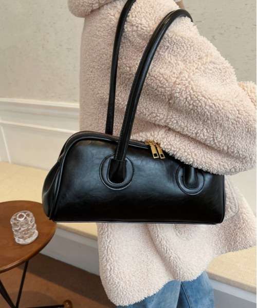 ✾ ルル ✾　ボストンショルダーバッグ　ハンドメイド Rippl/レザー2WayショルダーボストンBAG（ショルダーバッグ
