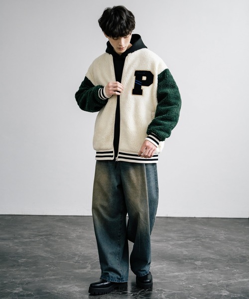 Rocky Monroe（ロッキーモンロー） スタジャン オーバーサイズ 裏地