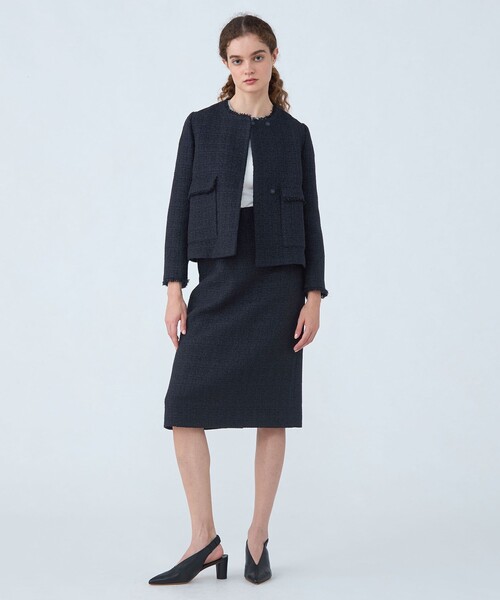 Ballsey（ボールジィ） スカート ラメミックスツイード プレーンタイト