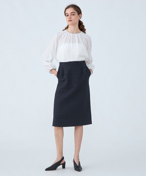 Ballsey（ボールジィ） スカート ラメミックスツイード プレーンタイト