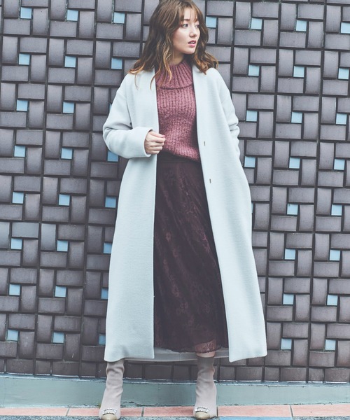 NOELA（ノエラ） ノーカラーコート - ブラウン レディース : ZOZOTOWN