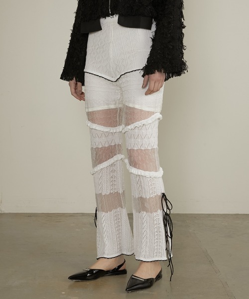 (最終値下） PRANK PROJECT 　サイドスリットサイクルニットパンツ Side Slit Cycle Knit Pants