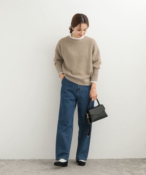 Anui ニット セーター 「UNISEX/2サイズ展開」バイカラーハーフ