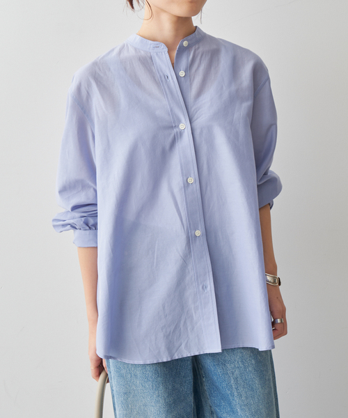 Spick＆Span ブラウス シャツ コットンシルクギャザーシャツ