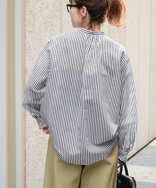 ブラウス シャツ コットンシルクギャザーシャツ レディース Spick＆Span ブラウス シャツ コットンシルクギャザーシャツ