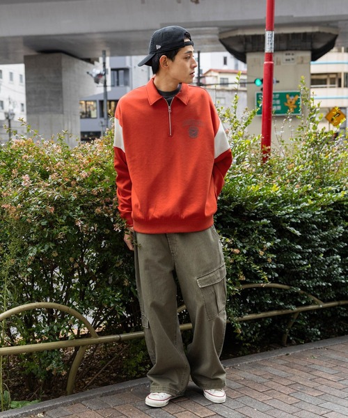 niko and… トレーナー スウェット ダンボールハーフZIPプル