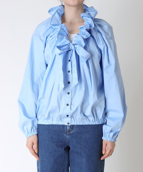 ブラウス シャツ BIG SILHOUETTE BLOUSE(ビッグシルエットブラウス） レディース THISIS ブラウス シャツ ビッグシルエット バンドカラーシャツ