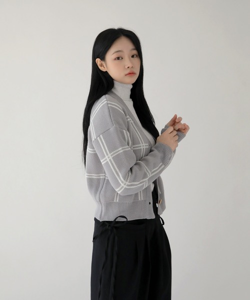 「UNE MANSION」 ニットカーディガン FREE ミント レディース_画像5