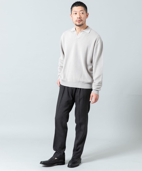 cos ニットポロ　スキッパーポロシャツ URBAN RESEARCH ROSSO MEN ポロシャツ 変形カノコスキッパー