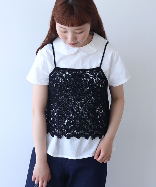 キャミソール おはな刺繍 キャミソール
