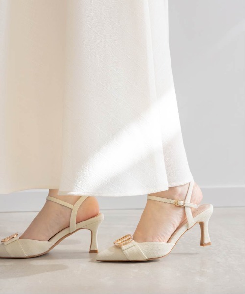 RANDA（ランダ） パンプス ビジューパーツストラップパンプス