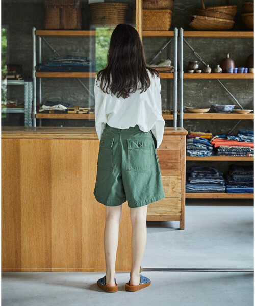 orSlow オリーブグリーン ショートパンツ M ご予約商品(お届け予定 3月頃以降) orSlow オアスロウ