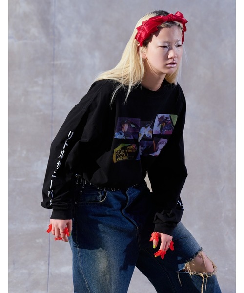 tシャツ 「8」「it」evangelion x little sunny bite long tee レディース メンズ Little sunny bite tシャツ 「8」「it」evangelion x little