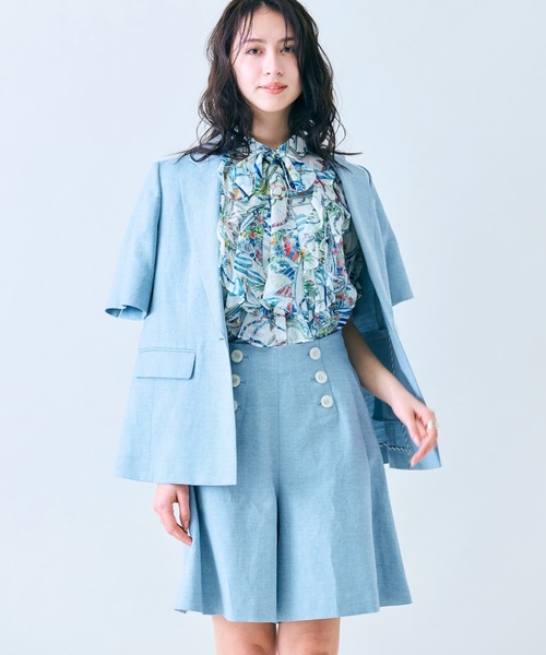 Audie a Muses ブラウス シャツ マリンPTリボンタイブラウス