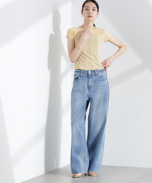 Healthy DENIM/別注PinkPepper ワイドストレートデニム新品 Healthy DENIM / 別注 Pink Pepper ワイド ストレート デニム グレー