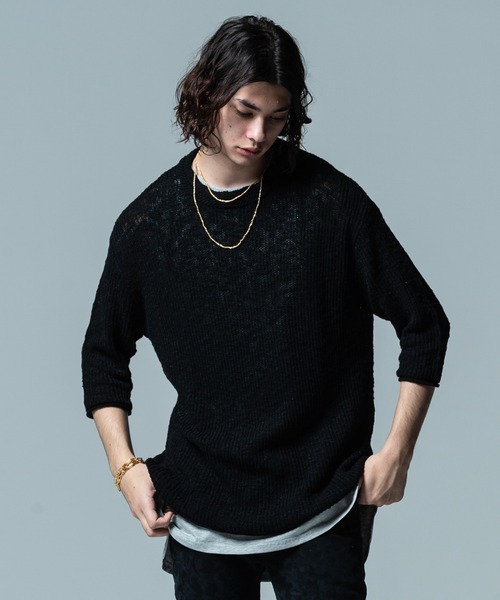 最も完璧な glamb 「glamb」 半袖ニット L ブラック メンズ : ZOZOTOWN トップス